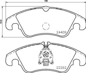 Brembo P 85 145 - Bremsbelagsatz, Scheibenbremse