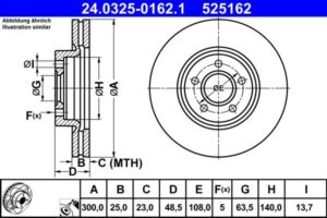 ATE 24.0325-0162.1 - Bremsscheibe