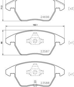 Brembo P 85 146 - Bremsbelagsatz, Scheibenbremse