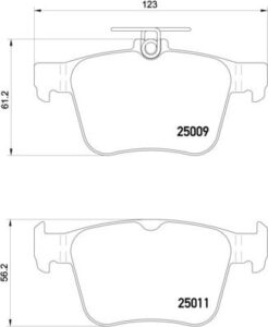 Brembo P 85 124 - Bremsbelagsatz, Scheibenbremse